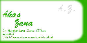 akos zana business card